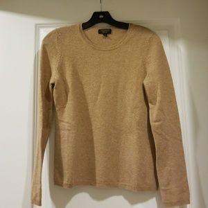 Cashnere crew neck sweater camel color